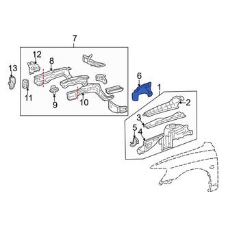 Toyota OE - Front Right Fender Splash Shield