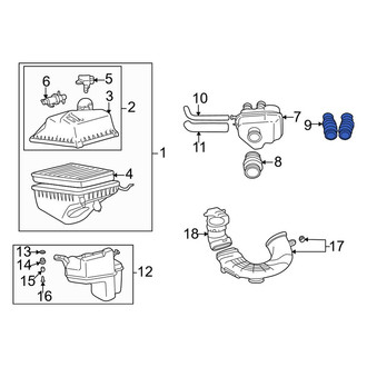 Toyota OE - Front Engine Air Intake Hose