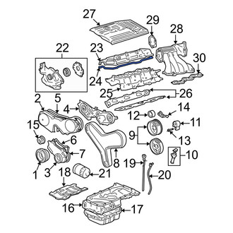 Toyota OE - Left Engine Valve Cover Gasket