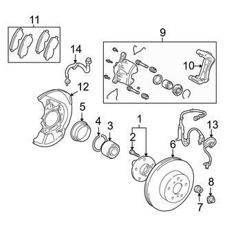 Toyota OE - Front Suspension - Brake Components