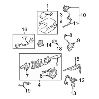 Toyota OE - Steering Column - Shroud, Switches & Levers (Column Shift)