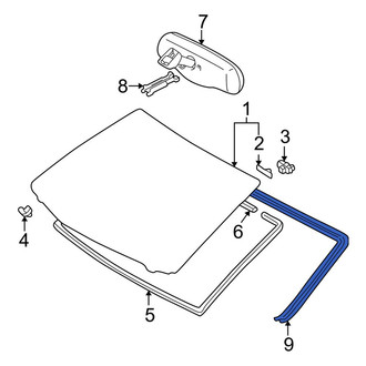 Toyota OE - Front Windshield Molding