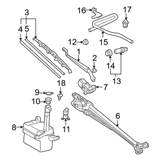 Toyota OE - Windshield - Wiper & Washer Components
