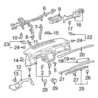 Toyota OE - Instrument Panel Components (Upper Components)