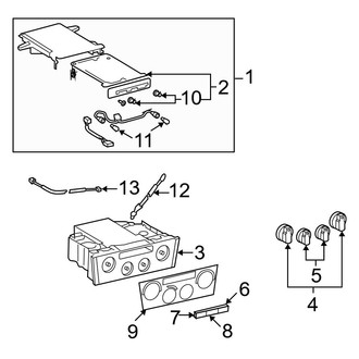 Toyota OE - Instrument Panel Components (Heater Control, W/O Climate Control)