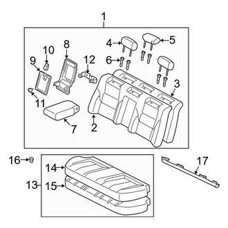 Toyota OE - Seats & Tracks - Rear Seat Components