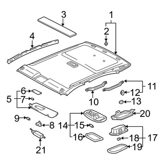 Toyota OE - Roof - Interior Trim (W/O Sunroof)