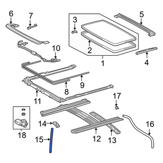 Toyota OE - Front Sunroof Drain Hose