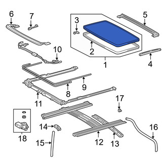 Toyota OE - Sunroof Glass