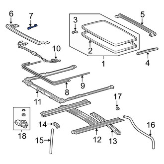 Toyota OE - Left Sunroof Slide