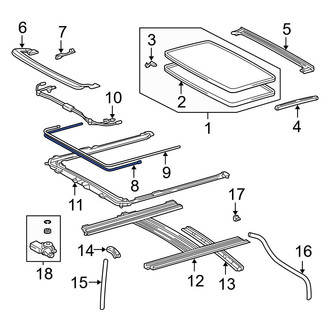 Toyota OE - Right Sunroof Cable