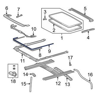 Toyota OE - Left Sunroof Cable