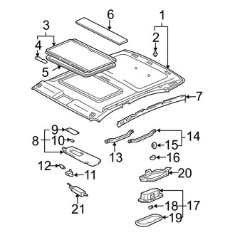 Toyota OE - Roof - Interior Trim (With Sunroof)