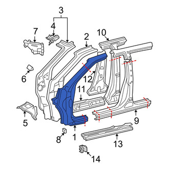 Toyota OE - Left Body A-Pillar