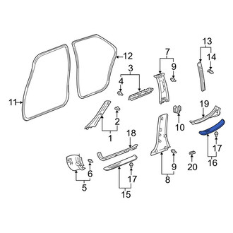 Toyota OE - Rear Left Liftgate Trim Scuff Plate