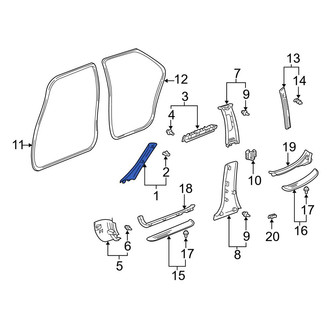 Toyota OE - Left Body A-Pillar Trim Panel