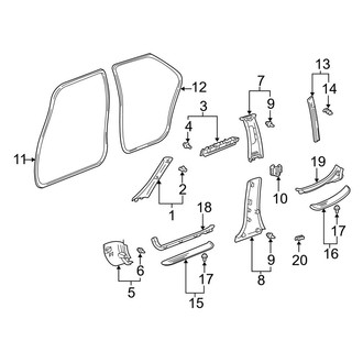 Toyota OE - Pillars, Rocker & Floor - Interior Trim