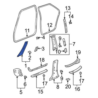 Toyota OE - Left Body A-Pillar Trim Panel