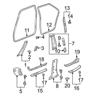 Toyota OE - Pillars, Rocker & Floor - Interior Trim