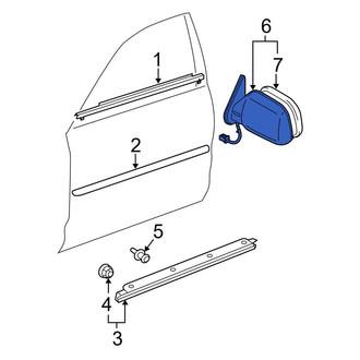 Toyota OE - Front Left Door Mirror