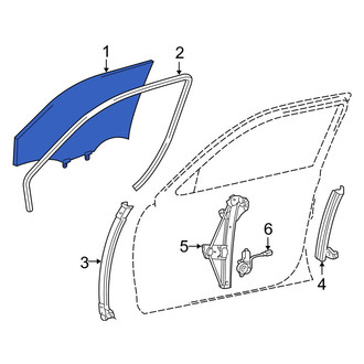 Toyota OE - Front Right Door Glass