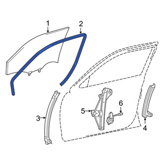 Toyota OE - Front Left Window Channel