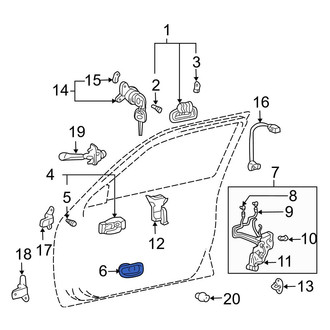 Toyota OE - Front Left Interior Door Handle Trim