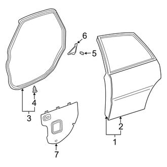 Toyota OE - Rear Door - Door & Components