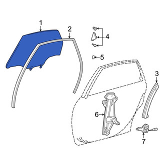 Toyota OE - Front Left Door Glass