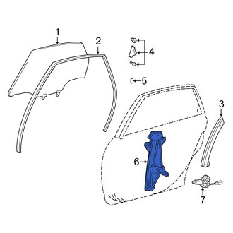 Toyota OE - Rear Left Window Regulator