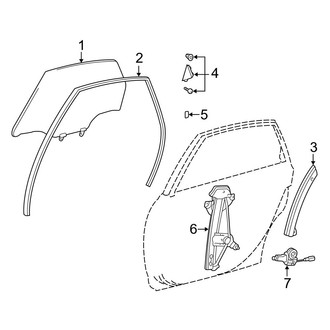 Toyota OE - Rear Door - Glass & Hardware