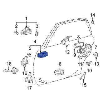 Toyota OE - Rear Left Inner Interior Door Handle
