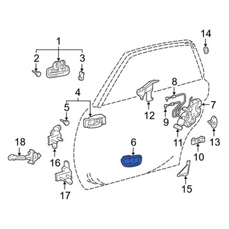 Toyota OE - Front Left Interior Door Handle Trim
