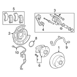 Toyota OE - Rear Suspension - Brake Components