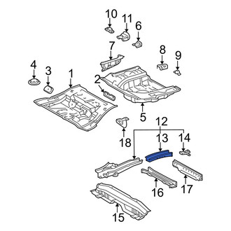 Toyota OE - Rear Right Frame Side Member
