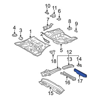 Toyota OE - Rear Floor Pan Crossmember