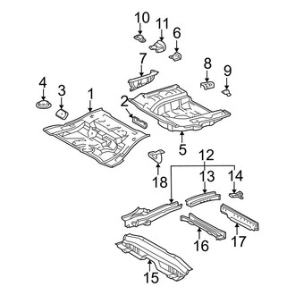Toyota OE - Rear Body & Floor - Floor & Rails