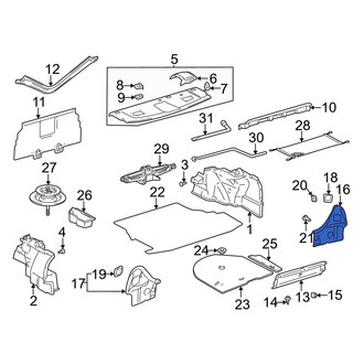 Toyota OE - Rear Right Trunk Trim Panel