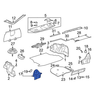 Toyota OE - Rear Left Trunk Trim Panel