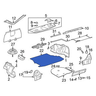 Toyota OE - Rear Trunk Mat