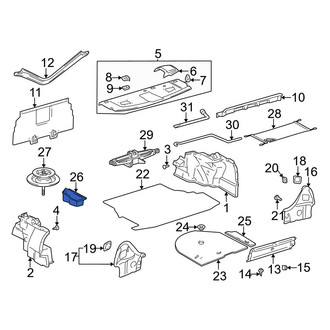 Toyota OE - Rear Trunk Floor Storage Box