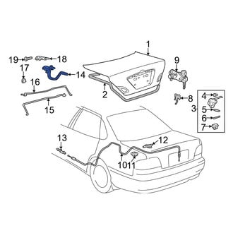 Toyota OE - Rear Deck Lid Hinge