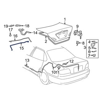 Toyota OE - Rear Right Trunk Torque Rod