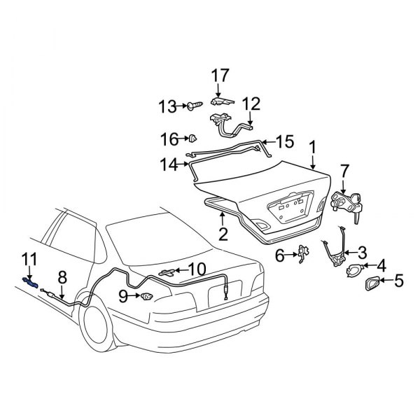 Deck Lid Release Lever