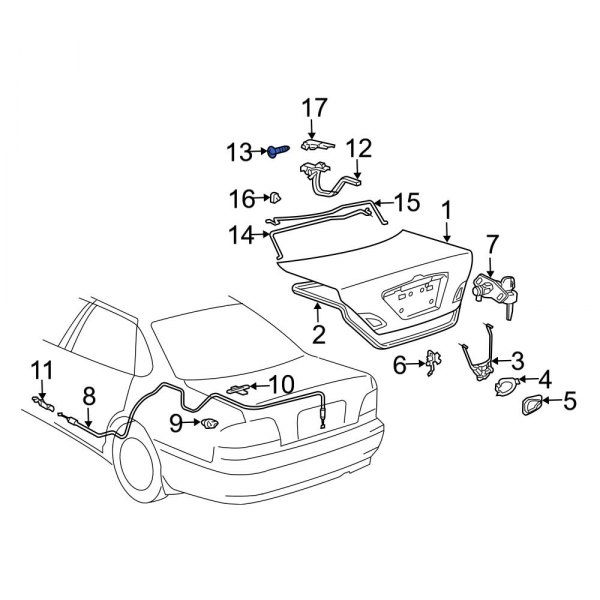 Deck Lid Hinge Pin