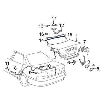 Toyota OE - Rear Right Trunk Torque Rod