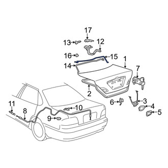 Toyota OE - Rear Left Trunk Torque Rod