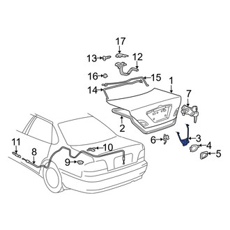Toyota OE - Rear Trunk Lid Applique