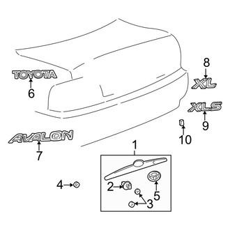 Toyota OE - Trunk Lid - Exterior Trim