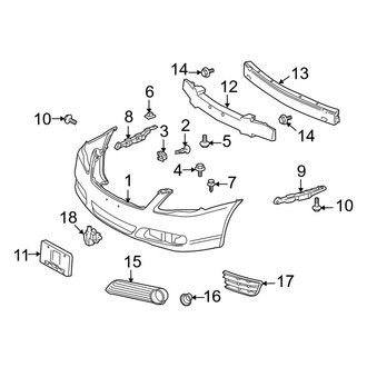 Toyota OE - Front Bumper & Grille - Bumper & Components